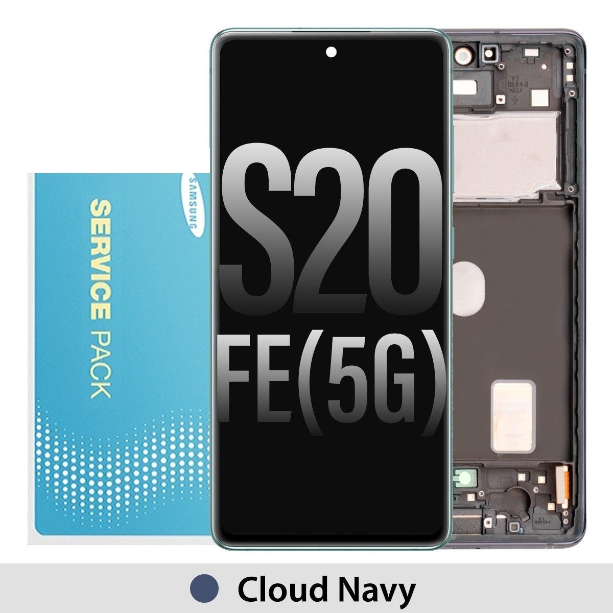 Samsung Galaxy S20 FE G780 / G781 OLED Screen Replacement Digitizer GH82-24220A/GH82-24214A/GH82-24219A/GH82-31328A (Gold)-Cloud Navy Samsung Galaxy S20 FE G780 / G781 OLED Screen Replacement Digitizer GH82-24220A/GH82-24214A/GH82-24219A/GH82-31328A (Gold)-Cloud Navy